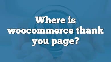 Where is woocommerce thank you page?