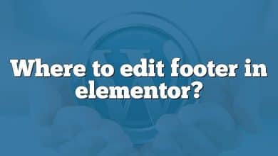 Where to edit footer in elementor?