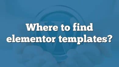 Where to find elementor templates?