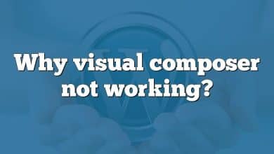 Why visual composer not working?