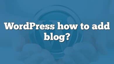 WordPress how to add blog?