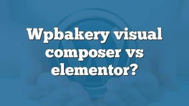 Wpbakery visual composer vs elementor?