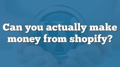 Can you actually make money from shopify?