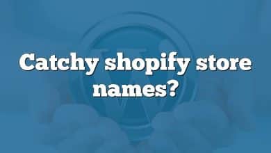 Catchy shopify store names?
