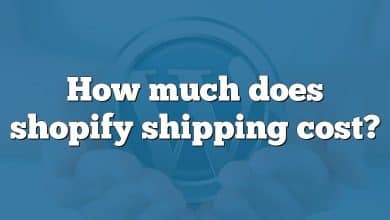 How much does shopify shipping cost?