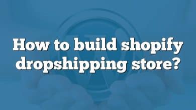 How to build shopify dropshipping store?