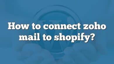How to connect zoho mail to shopify?