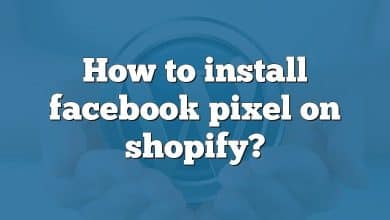 How to install facebook pixel on shopify?