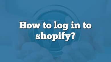 How to log in to shopify?